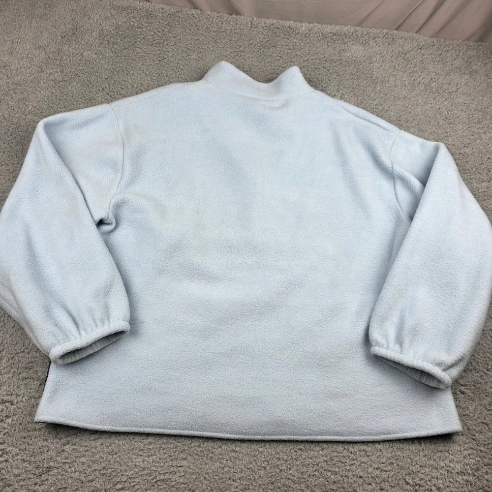 J.Crew Womens XL Fleece Snap Pullover Colorblock‎ Quilted Blue Green